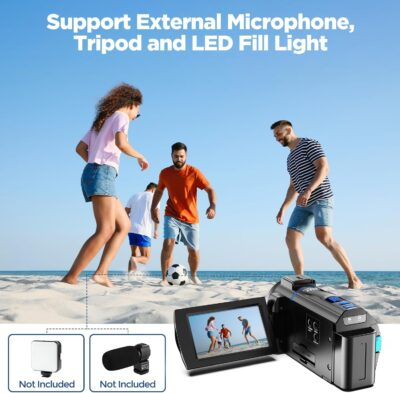 "Ultimate 4K 30fps Video Camcorder: Night Vision, 16X Zoom & 270° Touch Screen – Perfect for YouTube Creators!" - 이미지 6