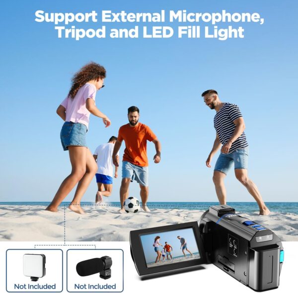"Ultimate 4K 30fps Video Camcorder: Night Vision, 16X Zoom & 270° Touch Screen – Perfect for YouTube Creators!" - Image 6