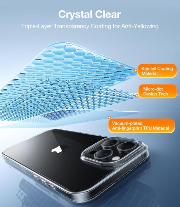 "TORRAS Crystal Clear Armor: Sleek and Strong Protection for Your iPhone 16 Pro!" - Image 4