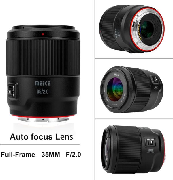 Meike 35mm F2.0 Full Frame Wide Angle AF STM(Stepping Motor) Lens Auto Focus Fixed Prime Portrait Lenses for Panasonic Lumix Sigma Leica L-Mount Mirrorless Camera S1 S1R S1H S5 FP - Image 2