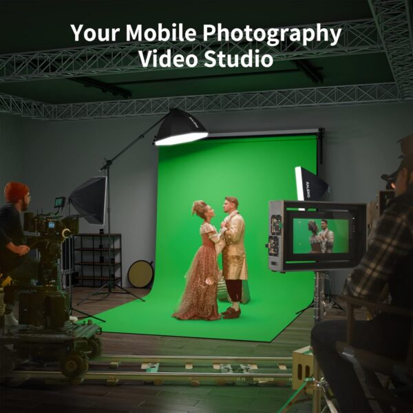 RALENO Photography Lighting Kit, 8.5ft x 10ft Background Support System with 30-Inch Octagonal Key Light and 2 X 85W LED Soft Boxes, Complete Photography Studio for Green Screen Cutout - Image 8