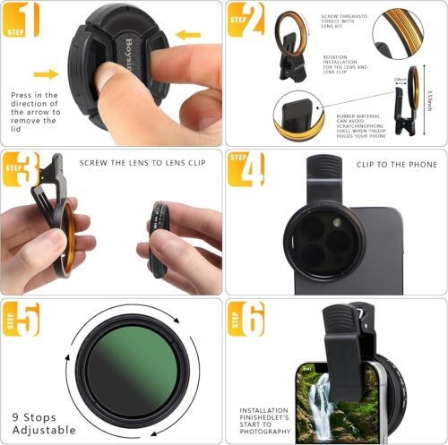 "Transform Your Smartphone Photography: Ultra-Slim 52MM Adjustable ND Filter for Stunning Shots!" - 이미지 5