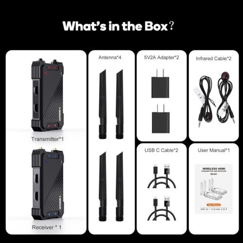 "Seamless Streaming: 1300FT Wireless HDMI Extender Kit with Loop Out for Crystal Clear 1080P Connections!" - 이미지 8