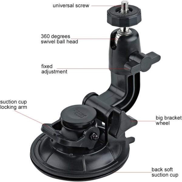 "Ultimate Adventure Buddy: ASOCEA Suction Cup Mount for Action Cameras – Secure Your Shot on the Go!" - Image 3