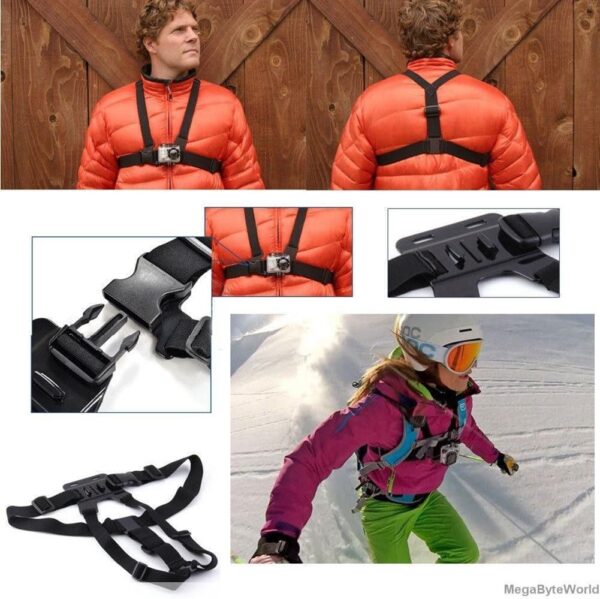 Chest Harness Mount Adjustable Chest Strap Belt with J Hook Compatible with Gopro Hero 13 12 11 10 9 8/AKASO/Dragon Touch/Vemont/Remali Capature Cam/WOLFANG/Surfola Action Camera Accessories - Image 6