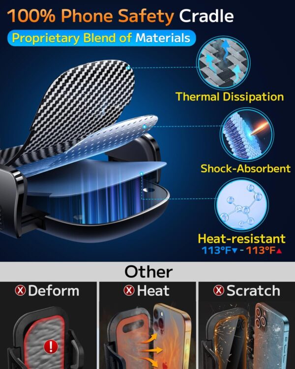 "Elevate Your Ride: Universal Carbon Fiber Car Phone Holder for Ultimate Hands-Free Navigation" - Image 5