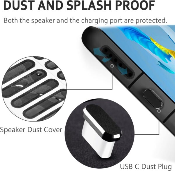 USB C Dust Plug, 4 Pack USB C Dust Cover Type C Anti Dust Port Plug Charging Port Protector Cap with Speaker Dust Cover for iPhone 15,16 Series, Samsung Galaxy S24-S20,Note,A Series, All USB C Devices - Image 4