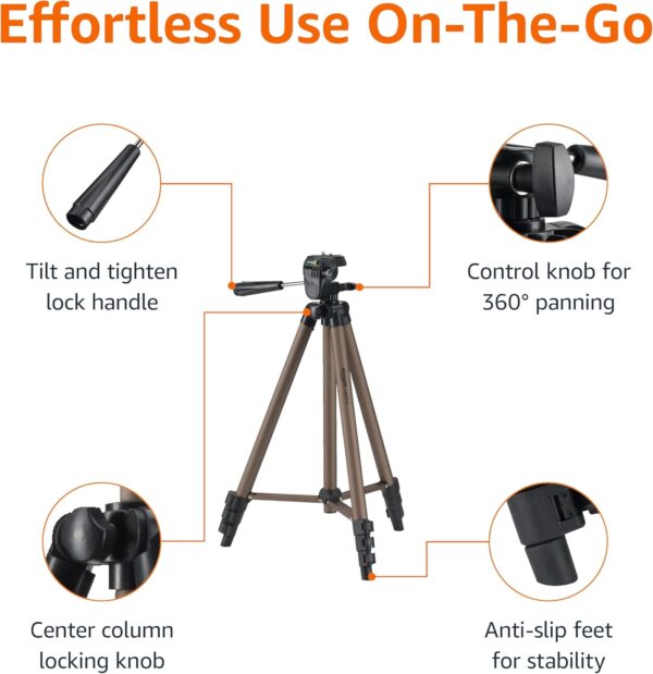 Champagne Dreams: The Ultimate 50-Inch Travel Tripod for Your Photography Adventures - Image 3