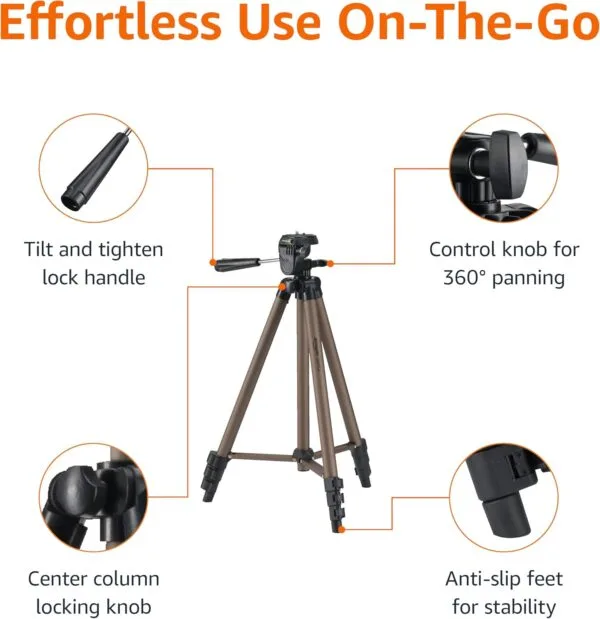 Champagne Dreams: The Ultimate 50-Inch Travel Tripod for Your Photography Adventures - Image 3