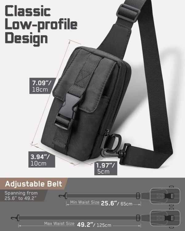 Small Sling Phone Bag for Women Men, Cell Phone Crossbody Bags Casual Smartphone Cross Body Purse Chest Bag with Left/Right Carry for Travel Fits Up to 6.9" Screen - Image 5