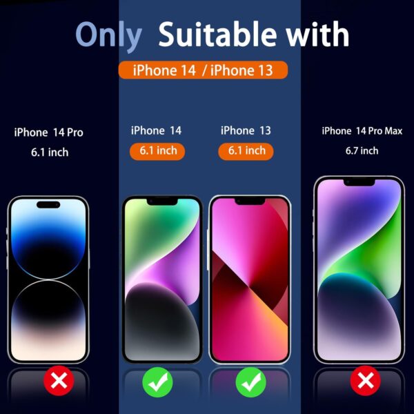 "Elevate Your Privacy: Ferilinso 9H Anti-Spy Tempered Glass Screen Protector & Camera Lens Guard for iPhone 13/14 - Dual Pack!" - Image 2