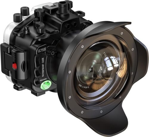 Aquatic Adventures: Sea Frogs Underwater Housing for Sony A7SIII with Fisheye Lens – Dive Deep with 40m Waterproof Protection!