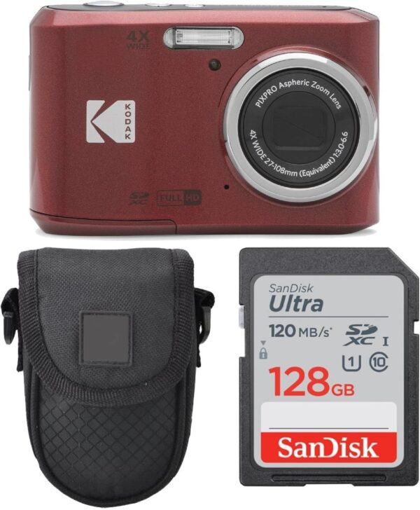 Capture Every Moment: Kodak PIXPRO FZ45 Bundle with Case & 128GB SD Card