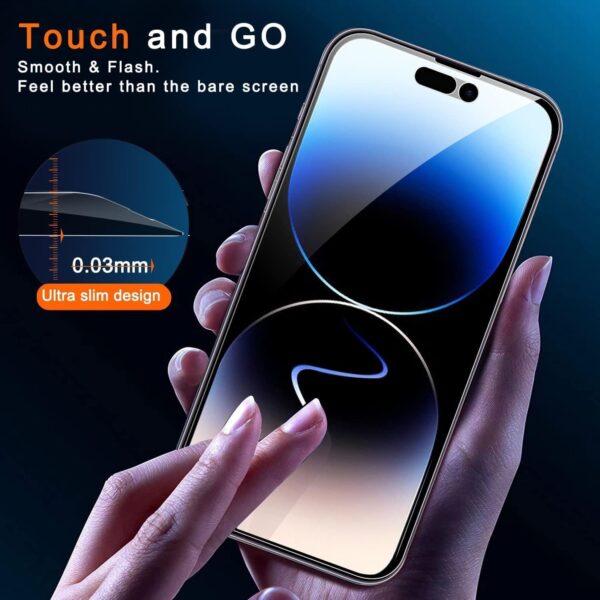 "Ultimate Privacy Shield: Ferilinso 3-Pack Tempered Glass Protectors for iPhone 14 Pro Max" - Image 7