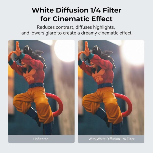 SMALLRIG 4 x 5.65 White Diffusion 1/4 Filter, Square Neutral Density Filter, 4mm Thick Multi-Layer Coated B270 Optical Glass, Compatible with Matte Box for Cinematic Photo Videography - 4742 - Image 2