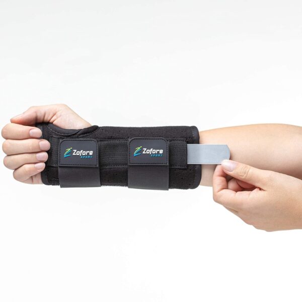 Carpal Tunnel Wrist Brace Support with 2 Straps and Metal Splint Stabilizer - Helps Relieve Tendinitis Arthritis Carpal Tunnel Pain - Reduces Recovery Time for Men Women - Right (L/XL) - Image 4