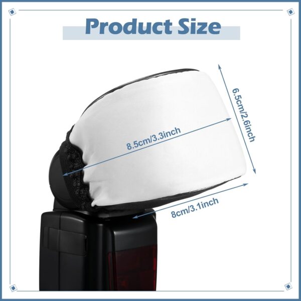 4 Pcs Universal Soft Mini Flash Bounce Diffuser Cap for Flashgun Speed light Elastic Camera Flash Bounce Diffuser Cover for Flashlight Photography Camera Speed Light - Image 2