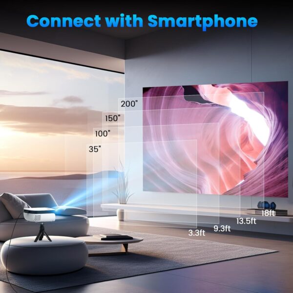 Ultimate Movie Nights: Portable 1080P Mini Projector for Home & Outdoor Entertainment - Compatible with All Your Devices! - Image 6