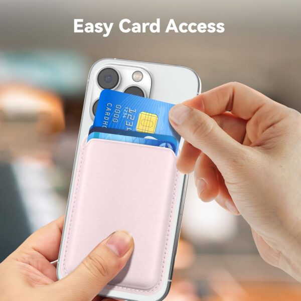 Chic Light Pink Mag-Safe Wallet: The Ultimate Magnetic Card Holder for Your iPhone 15/14/13/12 Pro Series! - Image 5