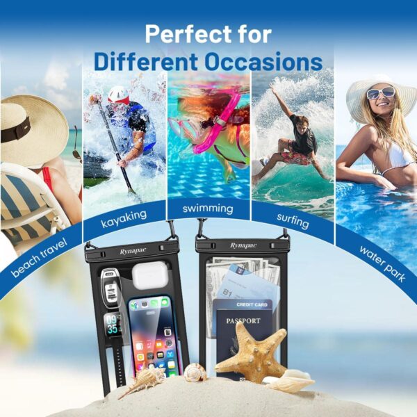 "Ultimate Waterproof Phone Protection: Dual-Pack Pouch for iPhone & Galaxy - Your Beach Travel Essential!" - Image 8