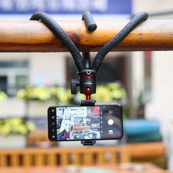 ULANZI Camera Tripod, Mini Flexible Stand with Hidden Phone Holder w Cold Shoe Mount, 1/4'' Screw for Magic Arm, Universal for iPhone 16 15 14 Pro Max XS Max X 8 Samsung Canon Nikon Sony Cameras - Image 7