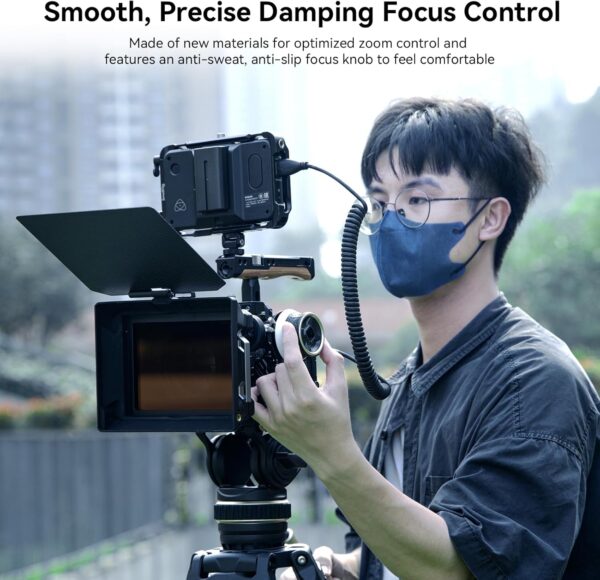 SMALLRIG Mini Follow Focus with 15 mm Rod & Rod Clamp & Gear Ring Belt and M0.8-43T Gear - 4956 - Image 9