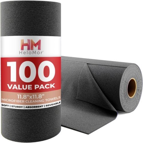 Eco-Friendly 100-Pack Microfiber Cleaning Cloth Roll: Ultimate Tear-Away Solution for Effortless, Lint-Free Housekeeping!
