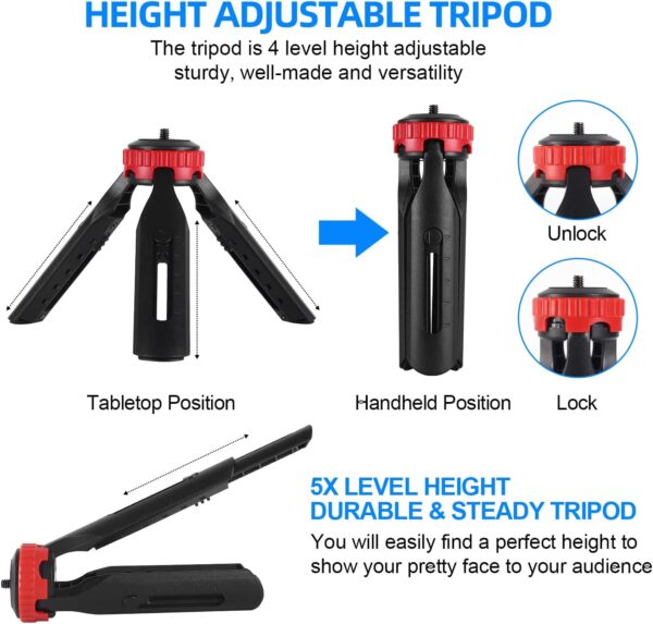 Ultimate Vlogging Essentials: YJY YouTube Kit for iPhone & Android with Tripod, LED Light, and Microphone! - Image 6