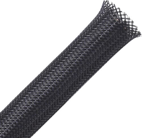 "Ultimate Protection: 100ft of Sleek Black Expandable Braided Cable Sleeving by Alex Tech"