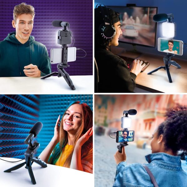 Canal Toys New Studio Creator Podcast & Vlogging Kit – Record Your own podcasts and Vlogs Like Your Favorite influencers! Fold-up Tripod, LED Light & Microphone. Ages 8+ - Image 8