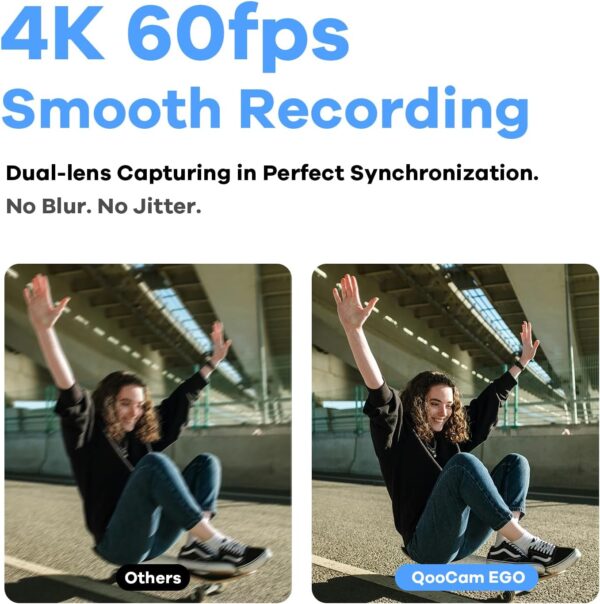 KanDao QooCam EGO - Viewer-Integrated 3D VR Camera, 24MP/8K Photos/4K 60FPS Videos Stereoscopic 3D Instant Display Camera, Compatible on VR Headsets/AR Glasses/Projectors, Charging Kit - Image 5