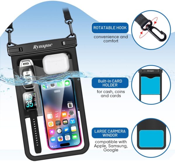 "Ultimate Waterproof Phone Protection: Dual-Pack Pouch for iPhone & Galaxy - Your Beach Travel Essential!" - Image 7