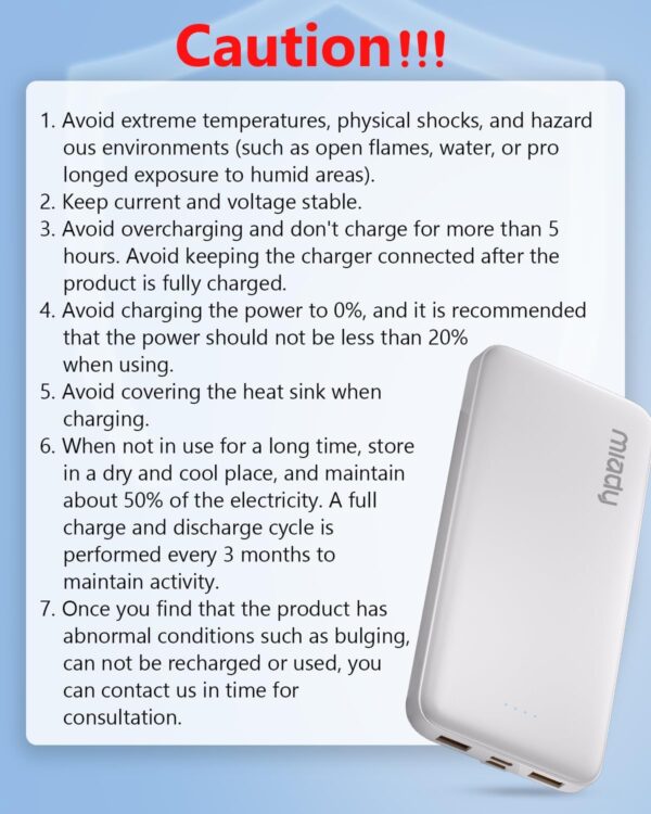 Miady 2-Pack 10000mAh Dual USB Portable Charger, USB-C Fast Charging Power Bank, Backup Charger for iPhone 15/14/13, Galaxy S23/22, Pixel and etc - Image 8