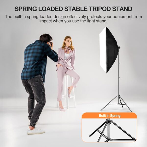 "Dual Pack 8.5ft Heavy-Duty Aluminum Light Stands: Your Ultimate Photography Companion!" - Image 6