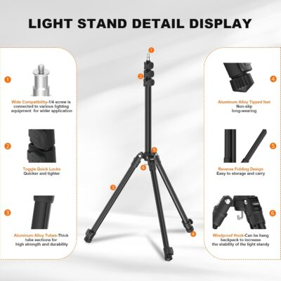Ultimate Versatility: 6.23ft COMAN Adjustable Light Stand for All Your Photography Needs - 이미지 4
