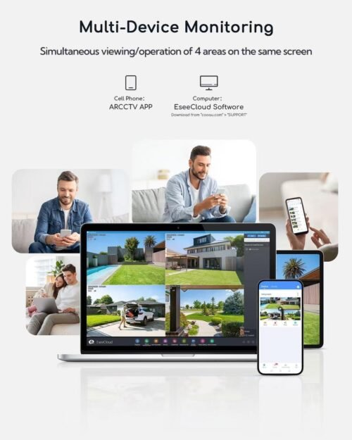 "Ultimate Solar-Powered 4MP Outdoor Security Camera Kit: 360° Protection with Night Vision and No Monthly Fees!" - 이미지 6