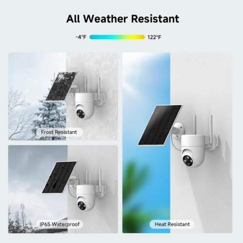 Unleash Total Home Security: Dual 2K Solar Cameras with 360° Coverage and Color Night Vision! - 이미지 7