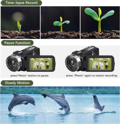 "Capture Every Moment: Ultra 48MP 4K Vlogging Camcorder with 18X Zoom & Night Vision – Complete Kit for YouTube Creators!" - 이미지 4