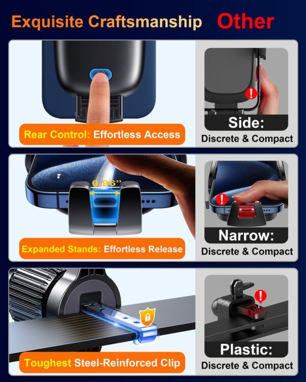 "Elevate Your Ride: Universal Carbon Fiber Car Phone Holder for Ultimate Hands-Free Navigation" - Image 8