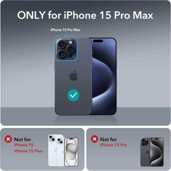 Unleash Style and Strength: ESR MagSafe-Compatible Case for iPhone 15 Pro Max with Integrated Stand and Scratch Defense - Image 2