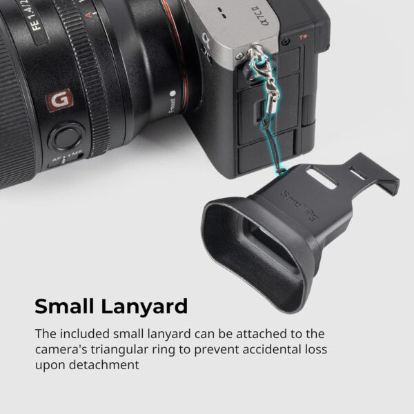 "Elevate Your Photography: Premium Eyecup for Sony Alpha 7C II/7CR - Soft Silicone with Lanyard for Enhanced Stability!" - Image 6