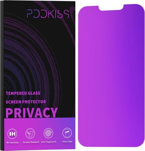 "Unlock Your Privacy: PAPIKISS Tempered Glass Screen Protector for iPhone 13/14 with Stunning Gradient Colors!"