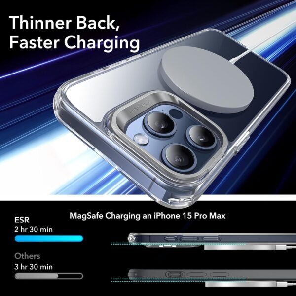 Unleash Style and Strength: ESR MagSafe-Compatible Case for iPhone 15 Pro Max with Integrated Stand and Scratch Defense - Image 4