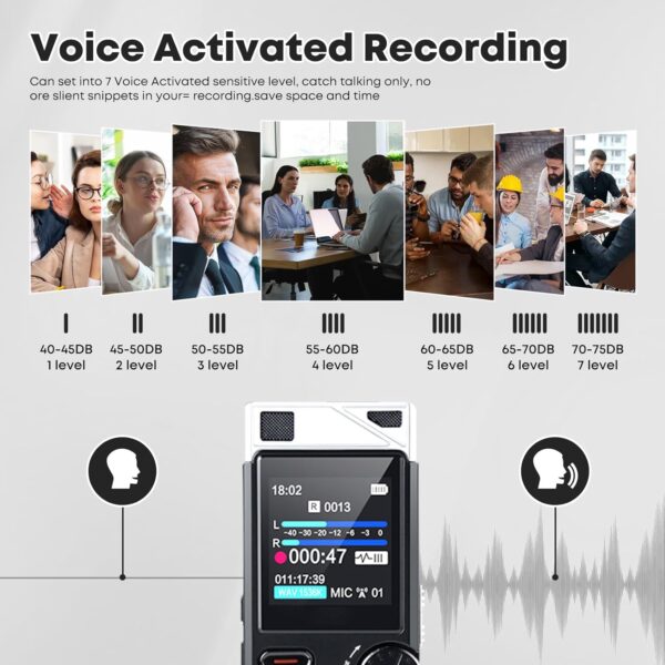 "Unleash the Power of Sound: WUCOTC 264GB Voice Recorder—Your Ultimate Companion for Meetings and Lectures!" - Image 5