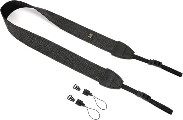 WANBY Camera Strap Black Canvas Neck Shoulder Strap with Quick Release Buckles for DSLR SLR - Image 5