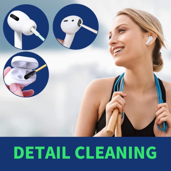 Phone Cleaning Kit, Phone Screen Cleaner, Cleaning Kit for iPhone Cell Phone Airpod, Cleaner Kit for iPhone Speaker Charging Port Cleaning Tool, Electronics Cleaning kit for Laptop USB C Lightning - Image 4