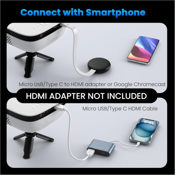 Ultimate Movie Nights: Portable 1080P Mini Projector for Home & Outdoor Entertainment - Compatible with All Your Devices! - Image 5