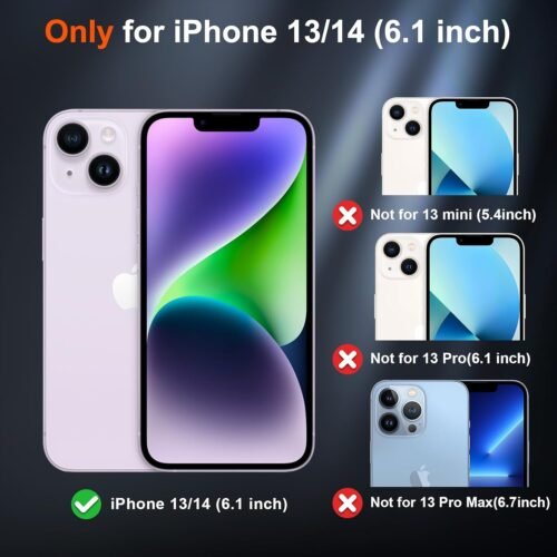 "SUPFINE Magnetic MagSafe Cases for iPhone 14 & 13: Sleek, Shockproof Protection with Military-Grade Resilience in Black" - 이미지 2