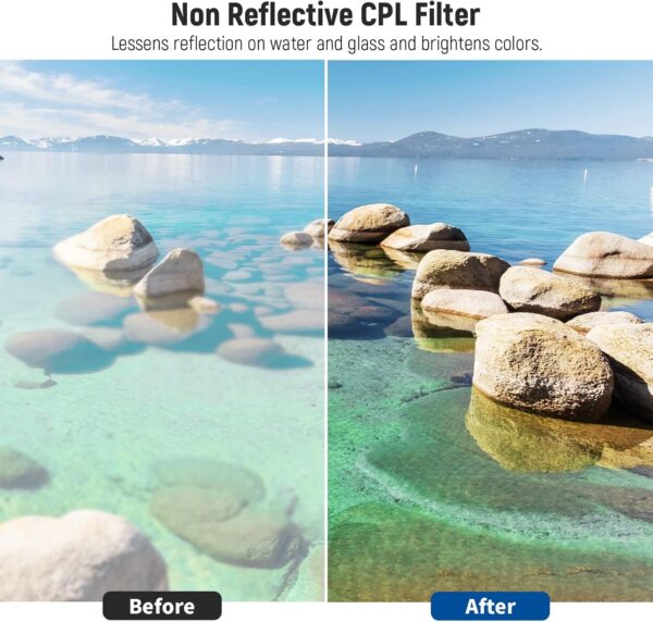 Neewer Brand 58mm UV CPL FLD Filter Kit & ND Set for Canon Rebel, EOS Cameras - Image 3