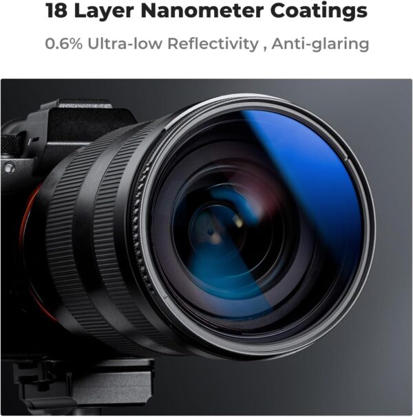 K&F Concept 95mm Circular Polarizer Filter with Lens Cap Optical Glass Ultra Slim 18 Multi-Layer Coatings Polarizing Filter for Camera Lens (K-Series) - Image 3